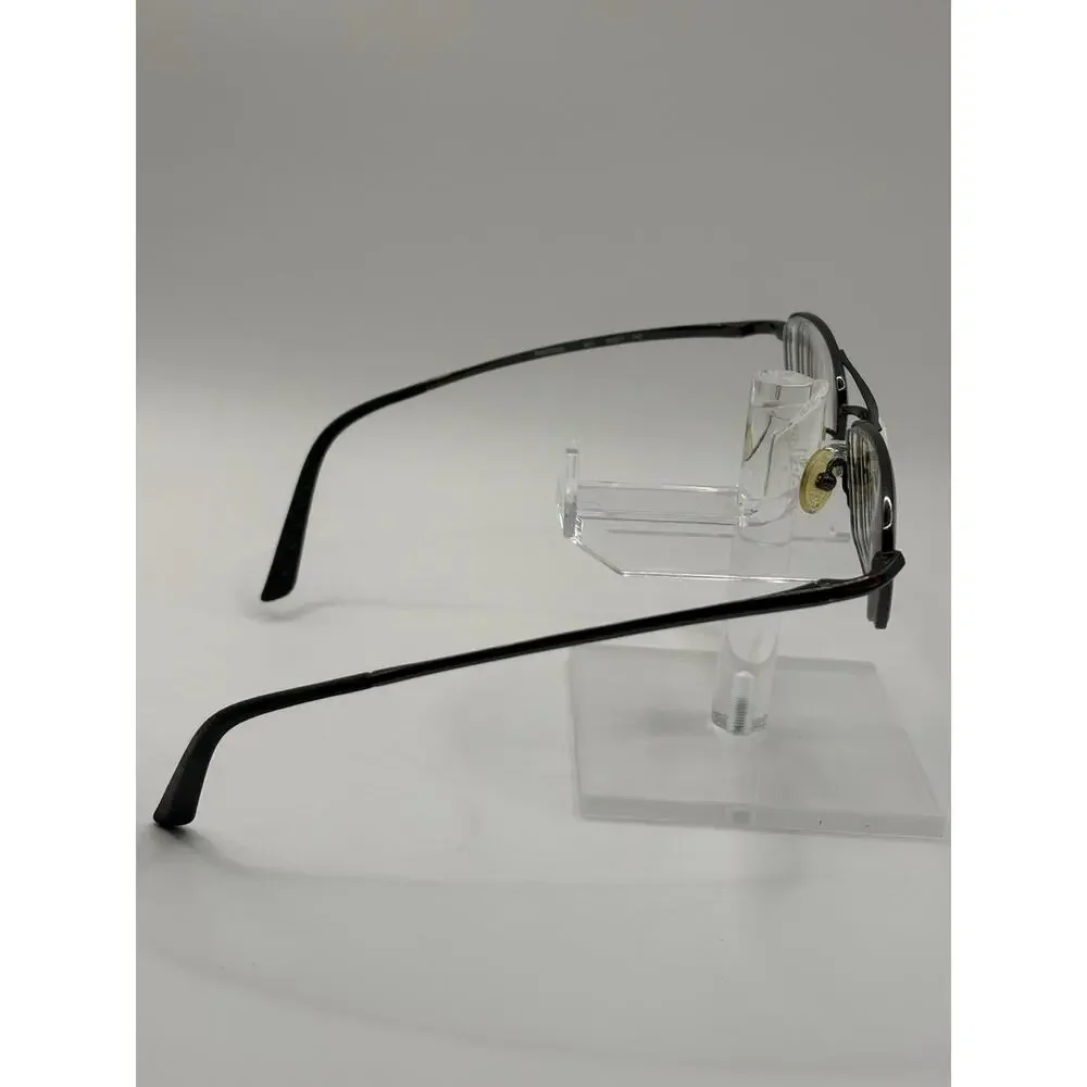 Nike 6000 421 Eyeglasses Black Rectangle Metal Frame 50-17-145 Vintage